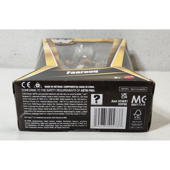 WWE Elite Legends FAAROOQ Series 24 CHASE Action Figure Target Mattel Purple NEW - Picture 6 of 6